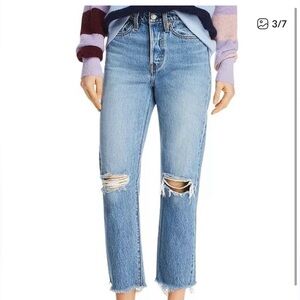 Levi’s distressed wedgie straight jeans